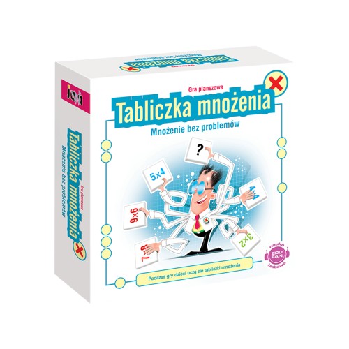 Plansza edukacyjnej gry Tabliczka mnożenia JAWA GRY z kolorowymi polami i kamieniami do nauki mnożenia