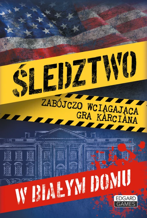 Widok kart śledztwa z gry Śledztwo w Białym Domu Edgard PAP ułożonych na stole