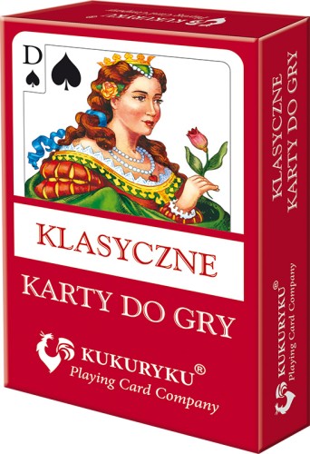 Klasyczna talia kart do gry Kukuryku 54 listki w formacie 90x60 mm