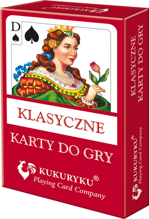 Klasyczna talia kart do gry Kukuryku 54 listki w formacie 90x60 mm