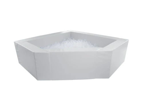 Basen podświetlany LED narożny 200 × 200 × 60 cm z 2500 piłeczkami – basen sensoryczny Snoezelen