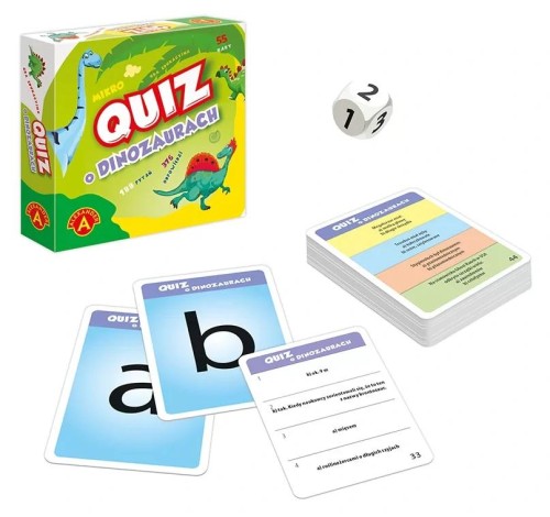 Quiz o dinozaurach – kieszonkowa gra edukacyjna ALEXANDER GRY z pytaniami o prehistorii