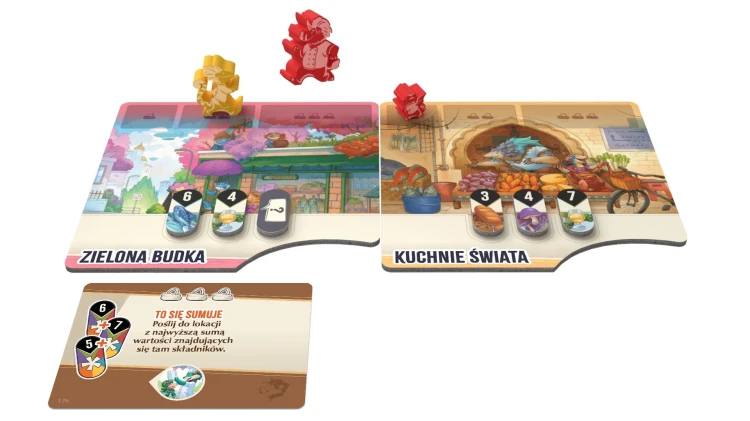 Elementy gry Zwierzęce Rewolucje Lucky Duck Games - pionki i karty do rozgrywki