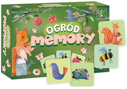 Memory Ogród gra pamięciowa KANGUR z kartami ogrodowymi w formacie 145x203 mm