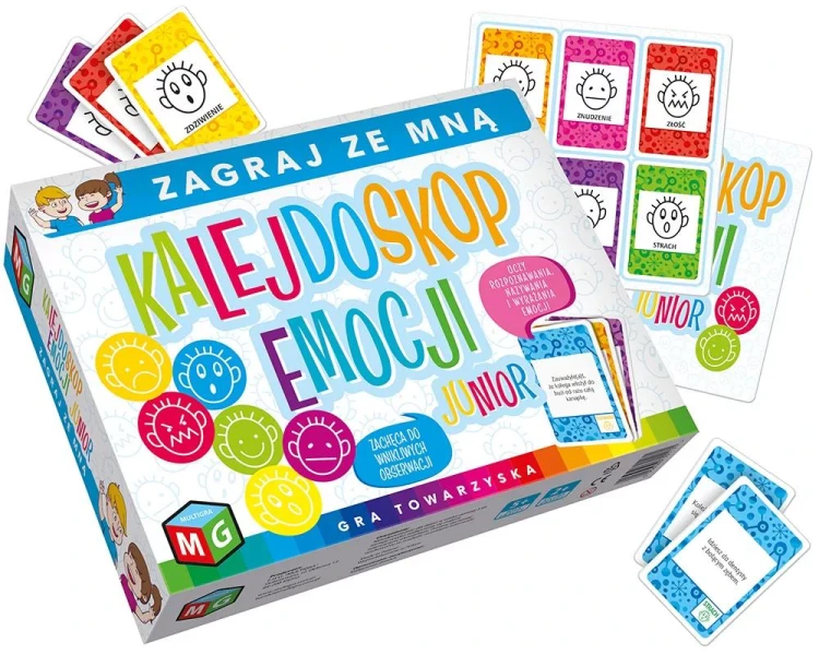 Kalejdoskop Emocji Junior edukacyjna gra MULTIGRA w formacie 243x305 mm z kartami i planszami