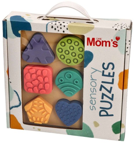 Puzzle sensoryczne Kształty Hencz Toys z deską i sześcioma różnymi elementami do układania