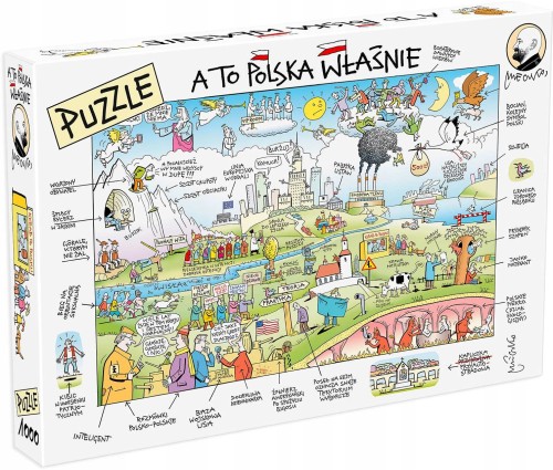 Puzzle A to Polska właśnie z ilustracją Andrzeja Mleczki wydawnictwa MDR art pap