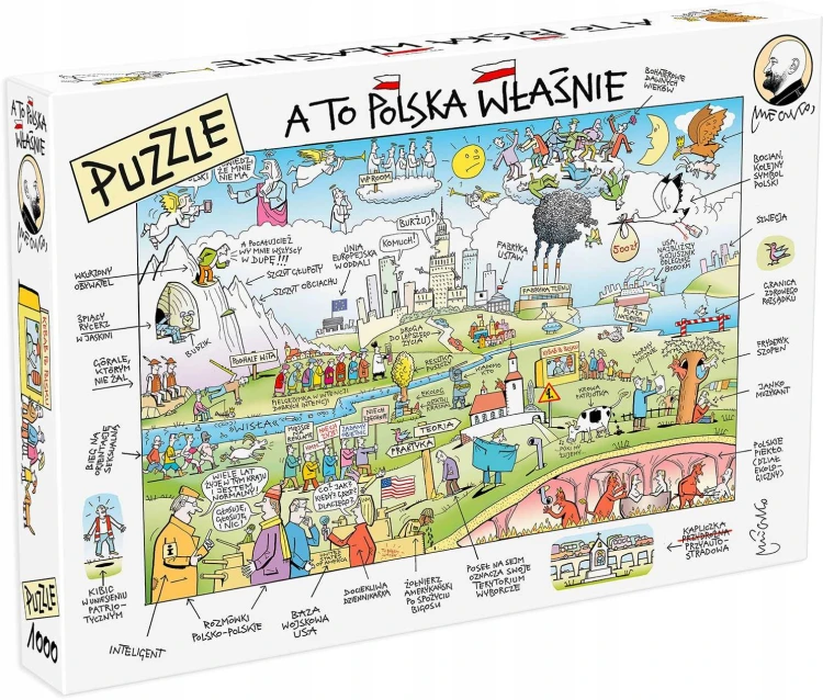 Puzzle A to Polska właśnie z ilustracją Andrzeja Mleczki wydawnictwa MDR art pap