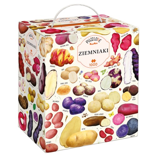 Puzzle Puzzlove Ziemniaki 1000 elementów z ilustracjami różnych gatunków ziemniaków od Bright Junior Media