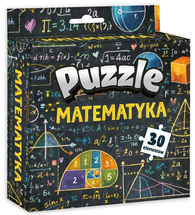 Zbliżenie na elementy puzzli edukacyjnych Matematyka KANGUR ukazujące szczegóły ilustracji