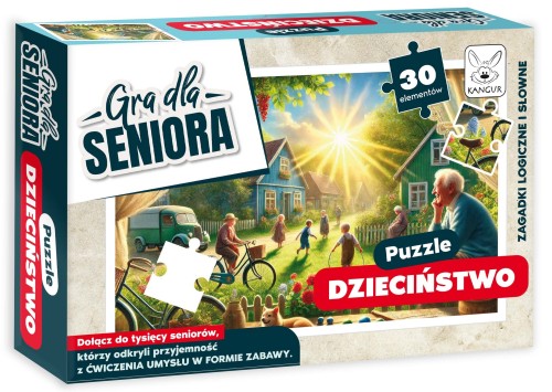 Puzzle KANGUR dla seniora z motywem dzieciństwa, gra pamięciowa dla osób 70+