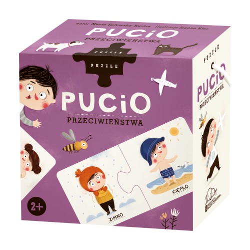 Puzzle Pucio. Przeciwieństwa Nasza Księgarnia – zestaw do łączenia 10 par obrazków