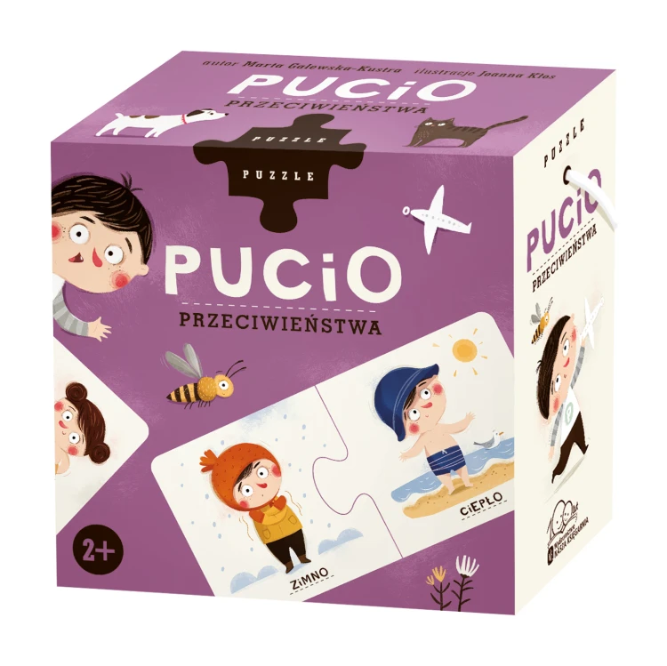 Puzzle Pucio. Przeciwieństwa Nasza Księgarnia – zestaw do łączenia 10 par obrazków