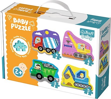 Puzzle Baby Pojazdy na budowie Trefl PAP kolorowe układanki dla najmłodszych dzieci
