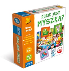 Elementy gry Gdzie jest myszka? GRANNA do ćwiczenia spostrzegawczości i nazywania obrazków