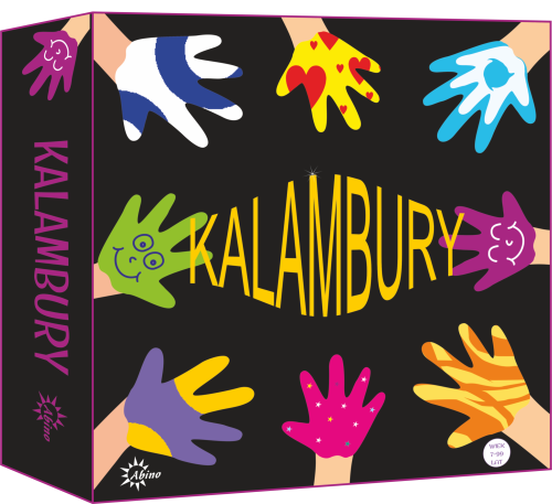 Kalambury ABINO gra rodzinna - plansza i elementy do rysowania i pokazywania haseł