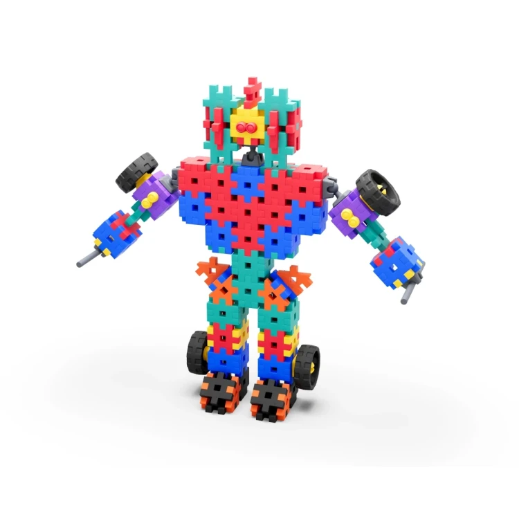 Model robota zbudowany z klocków Basic Tech+ MELI z elementami technicznymi