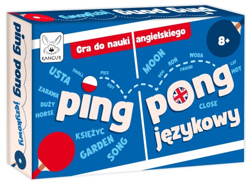Karty Ping Pong Językowego KANGUR do ćwiczenia tłumaczeń między polskim i angielskim