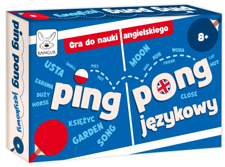 Karty Ping Pong Językowego KANGUR do ćwiczenia tłumaczeń między polskim i angielskim