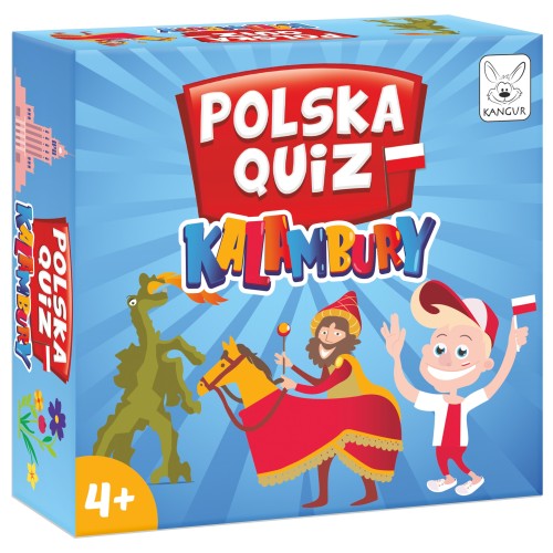 Zestaw kart do gry Polska Quiz Kalambury z rysunkowymi hasłami edukacyjnymi od KANGUR