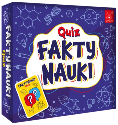 Plansza i karty do gry Quiz Fakty Nauki KANGUR – edukacyjny quiz z pytaniami o nauce