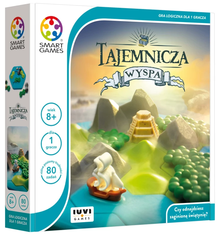 Tajemnicza Wyspa Smart Games IUVI Games – gra logiczna z 80 zadaniami dla dzieci 8 plus