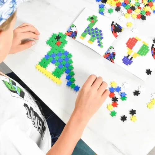 Elementy klocków MELI Minis do łączenia w płaskie wzory oraz konstrukcje 3D