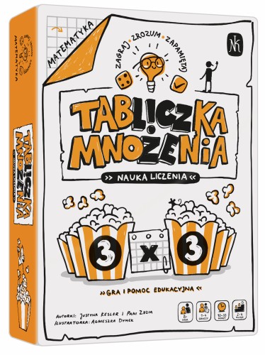 Gra edukacyjna Tabliczka mnożenia NASZA KSIĘGARNIA z 160 kartami do nauki liczenia