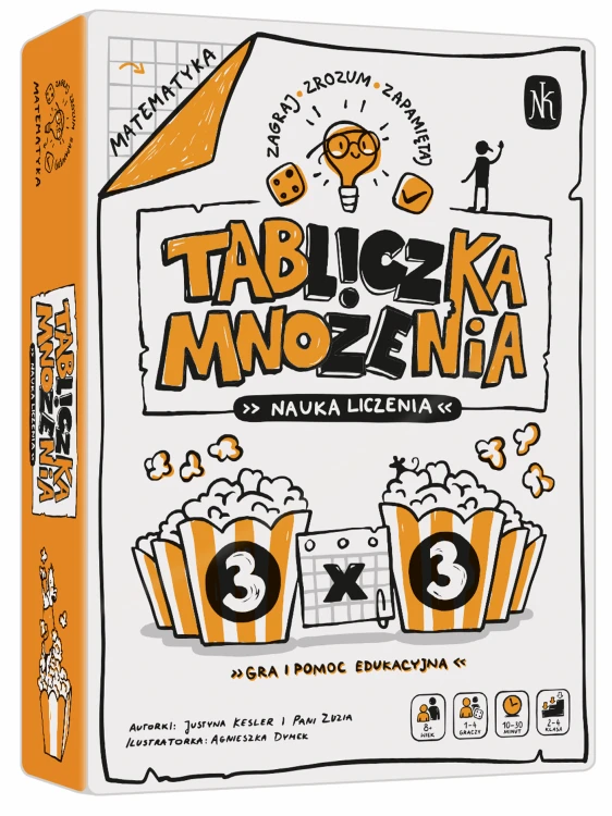 Gra edukacyjna Tabliczka mnożenia NASZA KSIĘGARNIA z 160 kartami do nauki liczenia