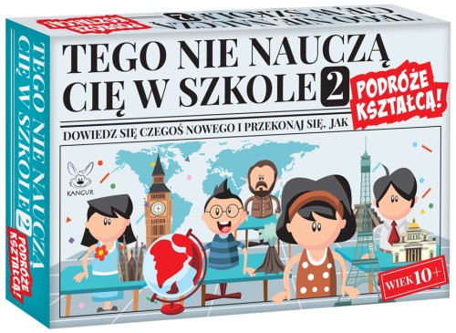 Karty pytaniowe gry edukacyjnej Tego nie nauczą Cię w szkole 2 KANGUR - szczegółowy widok kart