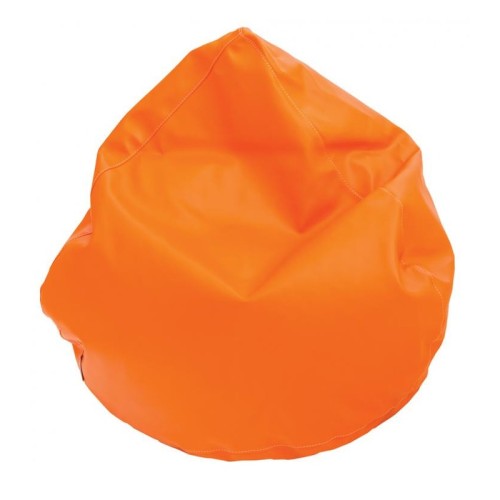 Ujęcie z góry gruszki BASIC w kolorze pomarańczowym, ilustrujące średnicę ok. 70 cm i ergonomiczny kontur siedzenia.