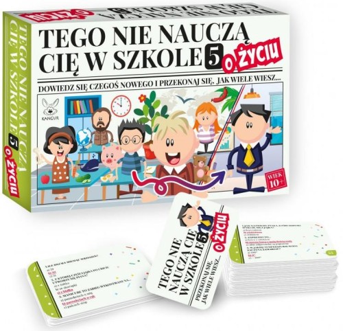 Gra quizowa edukacyjna Tego nie nauczą Cię w szkole 5: O życiu KANGUR z 162 pytaniami