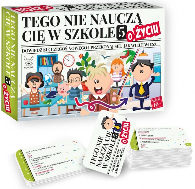 Gra quizowa edukacyjna Tego nie nauczą Cię w szkole 5: O życiu KANGUR z 162 pytaniami