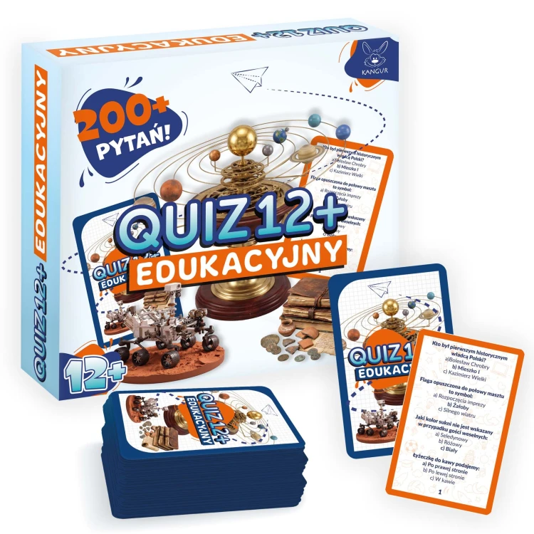 Gra edukacyjna Quiz Edukacyjny 12+ KANGUR, widok pudełka