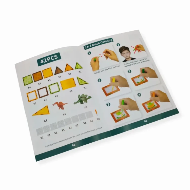 Figurki stegozaura i pterodaktyla do zabawy z klockami magnetycznymi X-Bida