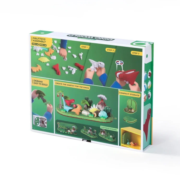 Elementy szkieletu dinozaura Half Toys przygotowane do ponownego złożenia