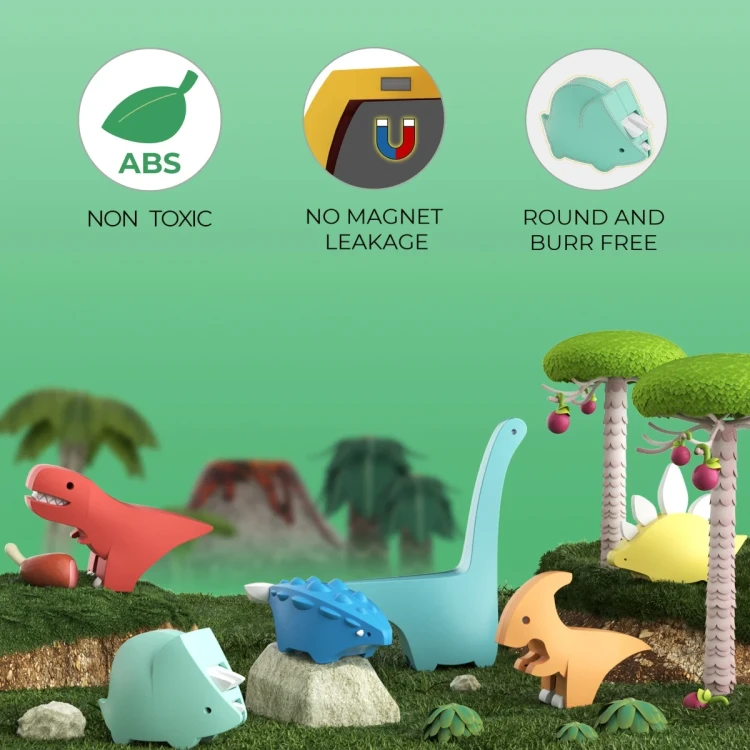 Diorama Half Toys z dinozaurami, wulkanem, palmami i prehistorycznym stawem