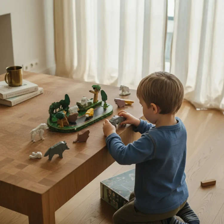 Zestaw edukacyjny Half Toys z leśnymi figurkami i szkieletem 3D