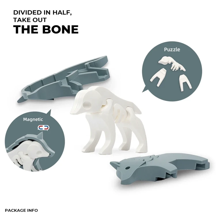 Leśny zestaw Half Toys do składania szkieletów i figurek zwierząt