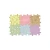 Pastelowe elementy mat sensorycznych Muffik ułożone obok siebie w zestawie Baby Set Pastel