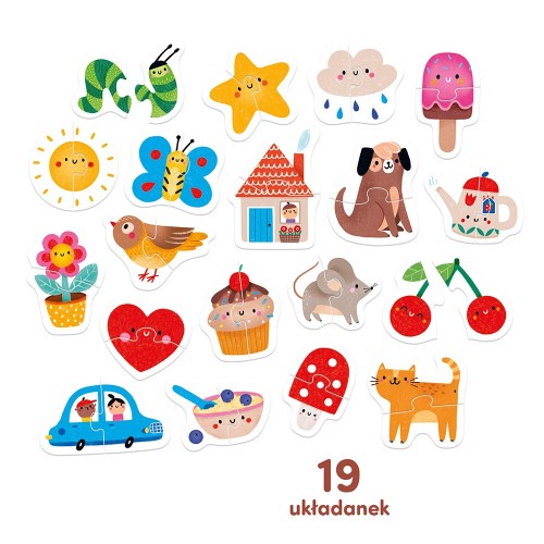 Szczegółowe ujęcie puzzli Moje pierwsze puzzle do pary Bright Junior Media z dużymi elementami