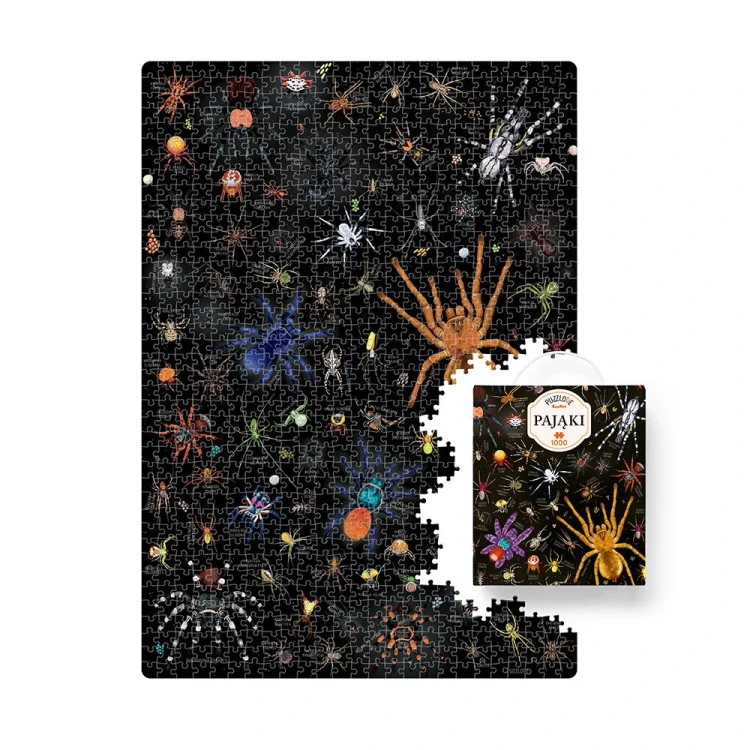 Puzzlove Pająki puzzle 1000 elementów – widok szczegółów elementów i ilustracji