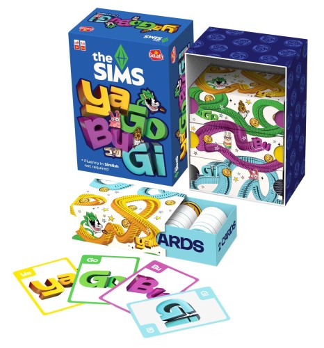 Zestaw kart sylab do gry The Sims Simlish YaGoBuGi od GOLIATH w pudełku