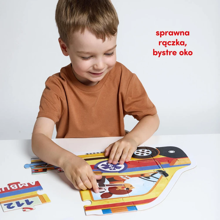Zestaw Moto puzzle Karetka Bright Junior Media - obrazki do dokładania