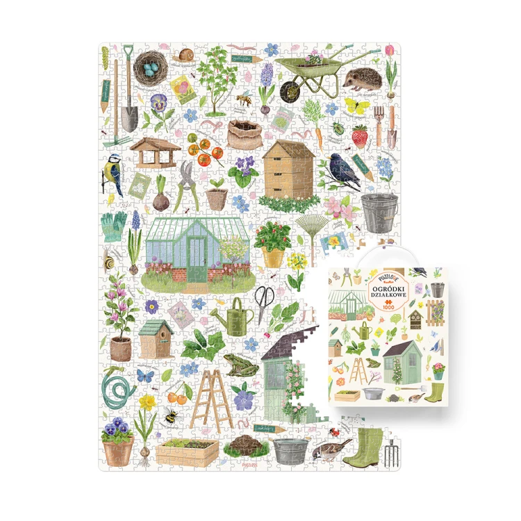 Plakat do puzzli Puzzlove Ogródki działkowe 48x68 cm Bright Junior Media