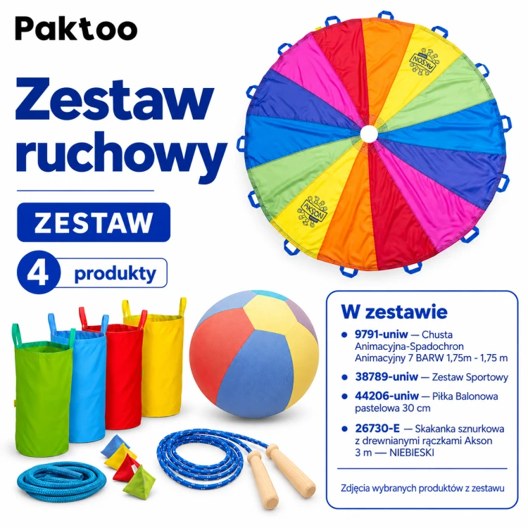 Zestaw do Zabaw Animacyjnych MINI Akson z chustą animacyjną i dodatkami