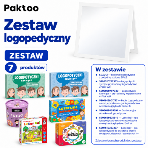 Zestaw Logopedyczny MINI z lusterkiem i grami logopedycznymi Inna marka