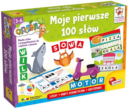 Zestaw Carotina Moje pierwsze 100 słów wspierający naukę czytania i pisania
