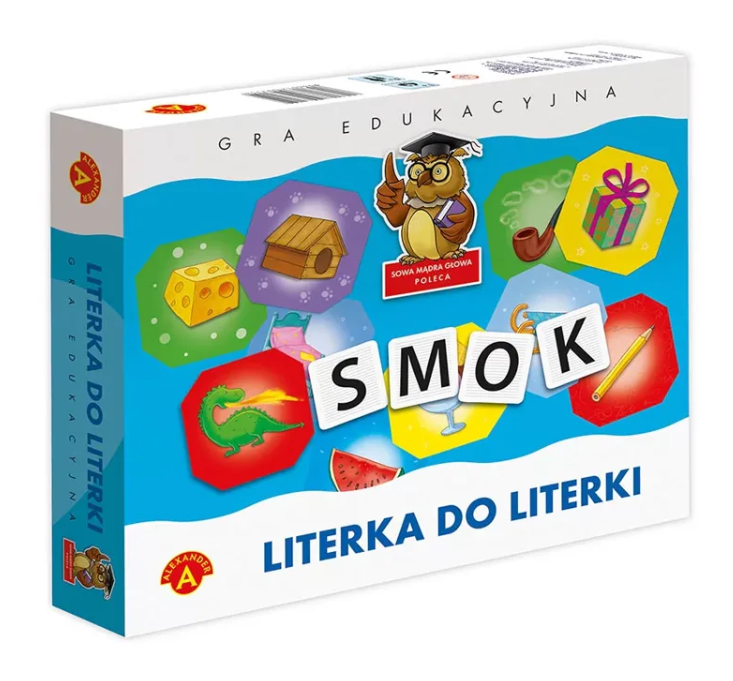 Gra Literka do literki Sowa Mądra Głowa w zestawie logopedycznym START