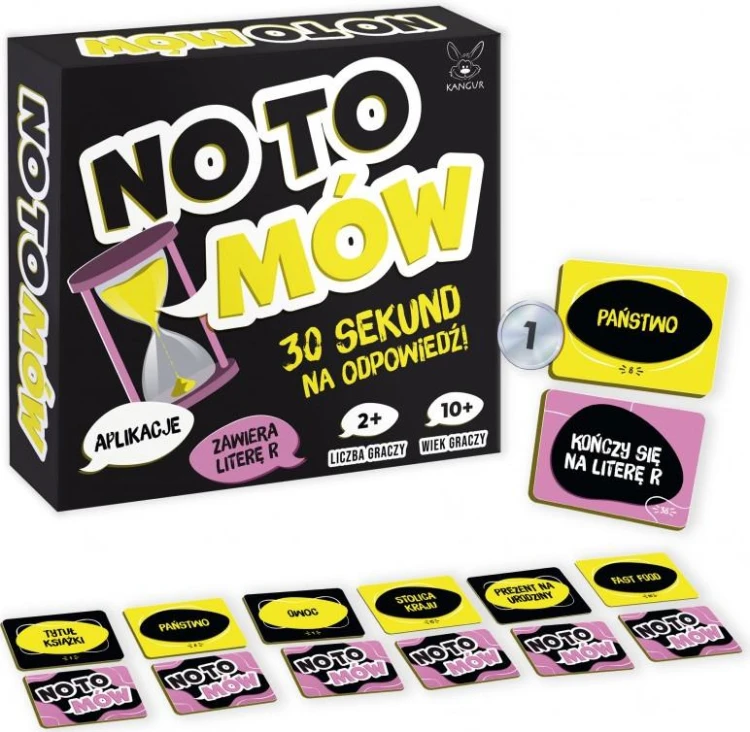 No To Mów szybka gra słowna i quiz rodzinny KANGUR w formacie 175x185 mm